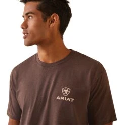 Ariat® Men's Corps Brown Heather Graphic T-Shirt 10044756 -Western Cowboy Equipment S23 MNS WEST 10044756 detail01