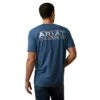 Ariat® Men's Daytona Stripes Sailor Blue Heather T-Shirt 10045292 -Western Cowboy Equipment S23 MNS WEST 10045292 back