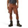 Ariat® Men's Rebar DuraStretch™ Made Tough Rust Brown Shorts 10043171 1 Ariat® Men's Rebar DuraStretch™ Made Tough Rust Brown Shorts 10043171 -Western Cowboy Equipment S23 MNS WORK 10043171 front