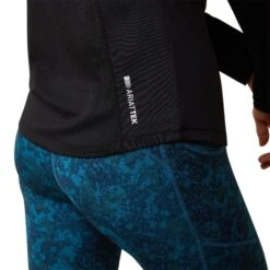 Ariat® Ladies Breathe 1/4 Zip Baselayer Black Sweatshirt 10043387 -Western Cowboy Equipment S23 WMS ENGL 10043387 detail03