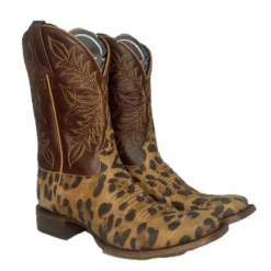 Caborca Silver® Ladies Chita Miel & Brown Square Toe Boots SL-MEA089 -Western Cowboy Equipment SL MEA089 4