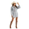 Rock & Roll Cowgirl Ladies Light Wash Long Sleeve Dress WD-3709 -Western Cowboy Equipment WD 3709 672cf620 2e41 41bf 8d47 dcf27ce14bd4