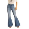 Rock & Roll Denim Ladies Bargain Bell Bottom High Rise Jeans WPB8177 -Western Cowboy Equipment WPB8177