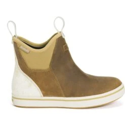 XTRATUF Ladies 6" Tan Leather Ankle Deck Waterproof Boots XWAL-901 -Western Cowboy Equipment XWAL 901 Taupe Sparkly Heel 3 V2 2400x 1600x 1ac42f8c ff43 4c4b 82eb e544f8814e7f