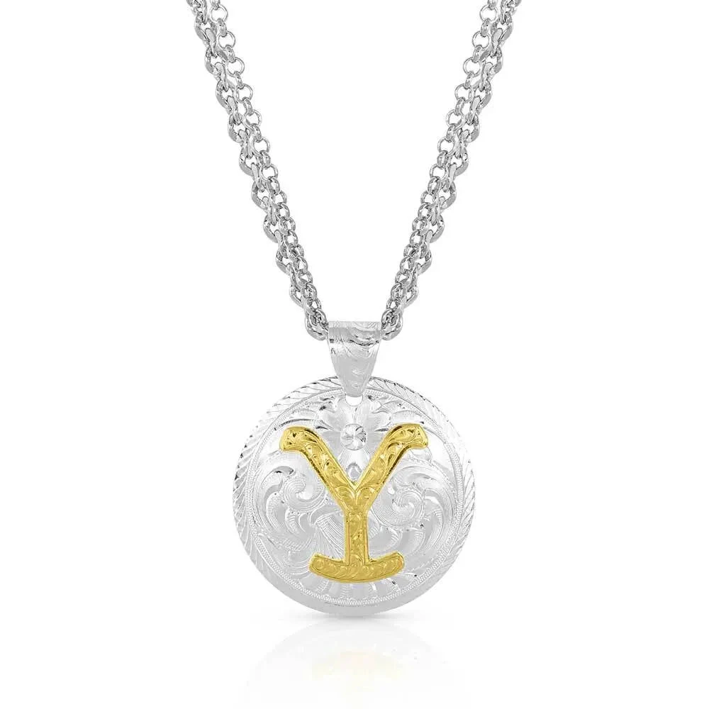 Montana Silversmiths Ladies The Dutton Y Yellowstone Necklace YELNC4351 3 Montana Silversmiths Ladies The Dutton Y Yellowstone Necklace YELNC4351