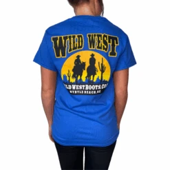 Wild West Short Sleeve T-Shirt 10 Wild West Short Sleeve T-Shirt -Western Cowboy Equipment blue back