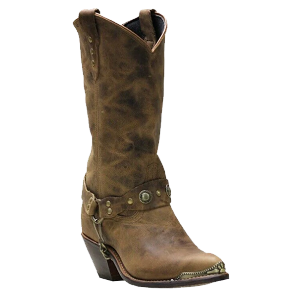Sage By Abilene Ladies Tan Distressed 11" J-Toe Cowhide Boots 4528 3 Sage By Abilene Ladies Tan Distressed 11" J-Toe Cowhide Boots 4528