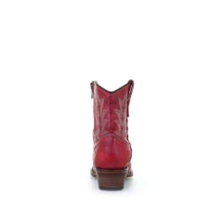 Circle G By Corral Ladies Red Embroidery & Zipper Ankle Booties L5704 -Western Cowboy Equipment f6947c96f213dcc648aef11a876d8cb9