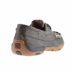 Twisted X Ladies Distressed Brown & Leopard Print Driving Mocs WDM0057 -Western Cowboy Equipment fsads