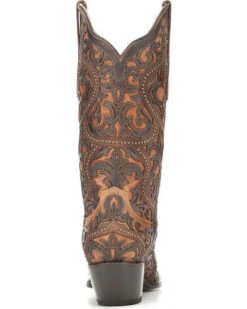 Corral Boots Corral Ladies Brown Full Overlay And Stud Boots G1309 -Western Cowboy Equipment g1309 back