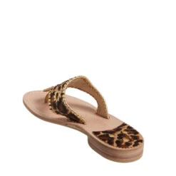 Jack Rogers Ladies Haircalf Leopard Flat Sandals 141211JK01 -Western Cowboy Equipment jacks 1