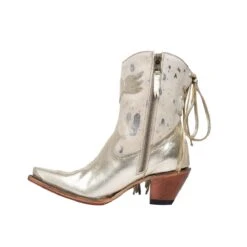 Junky Gypsy Ladies Spirit Animal Shortie Champagne Boots JG0040G 14 Junky Gypsy Ladies Spirit Animal Shortie Champagne Boots JG0040G -Western Cowboy Equipment jg0040g spiritanimalshortie champagnemetallicsilvercharo ps6 20210730