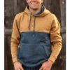 Kimes Ranch Men's Ogden Fleece Brown/Navy Hooded Sweatshirt OGDEN-WWB