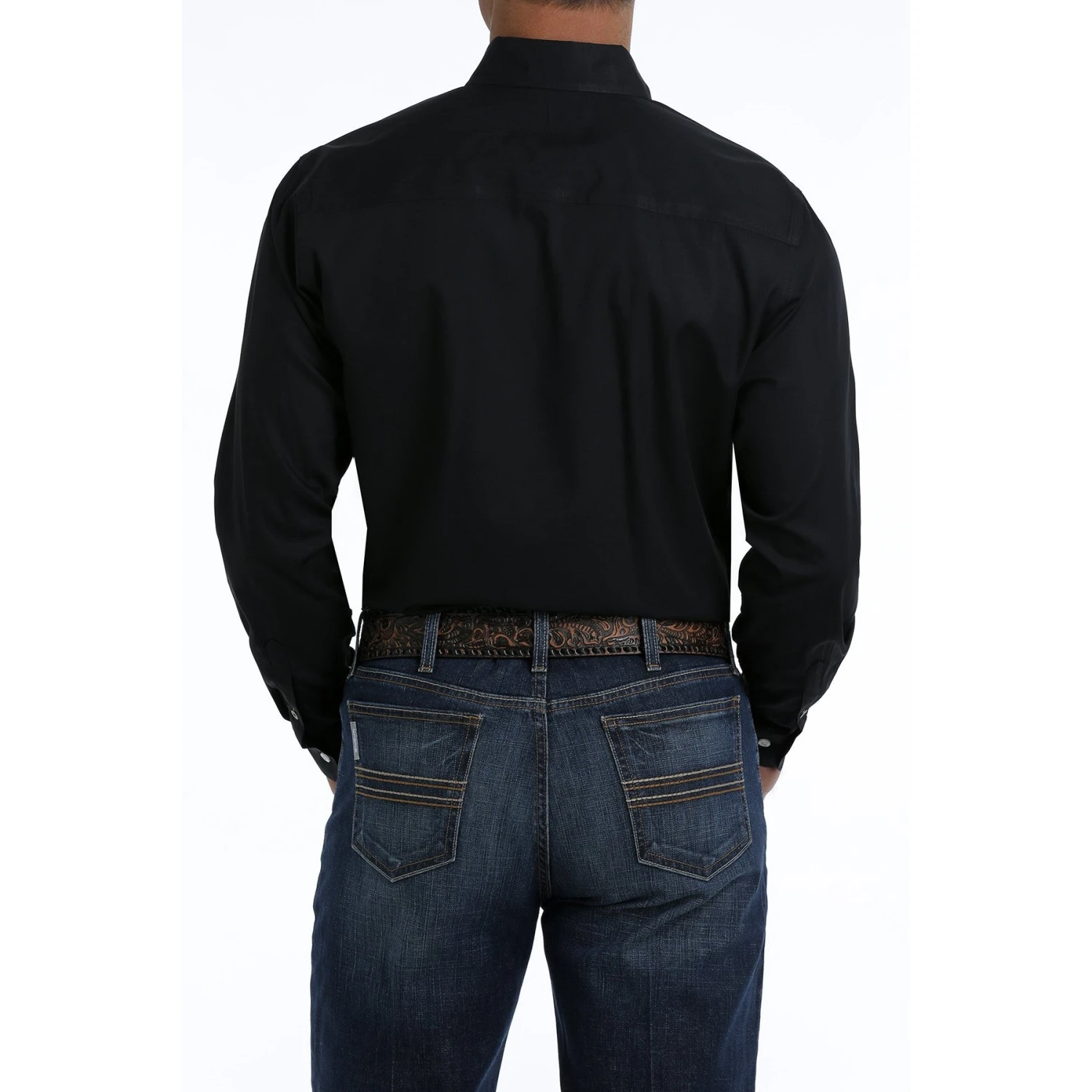 Cinch Men's Modern Fit Black Button Down Shirt MTW1347019 4 Cinch Men's Modern Fit Black Button Down Shirt MTW1347019 - Image 2