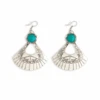 Myra Bag Ladies Neo Classic Turquoise & Silver Earrings S-7244 -Western Cowboy Equipment s 7244