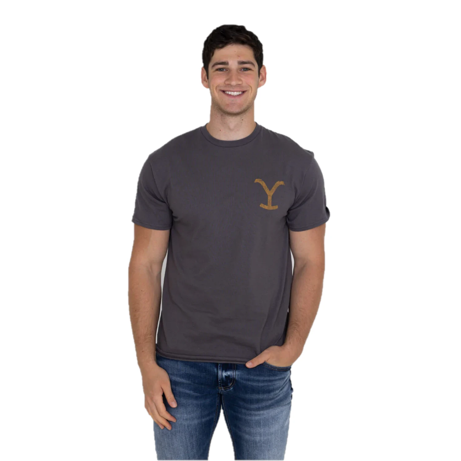 Yellowstone "For The Brand" Steer Skull Charcoal Graphic Tee 66-331-183 4 Yellowstone "For The Brand" Steer Skull Charcoal Graphic Tee 66-331-183 - Image 2