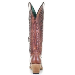Corral Boots Corral Ladies Cognac Brown Embroidery Tall Leather Boots E1570 -Western Cowboy Equipment unnamed 9