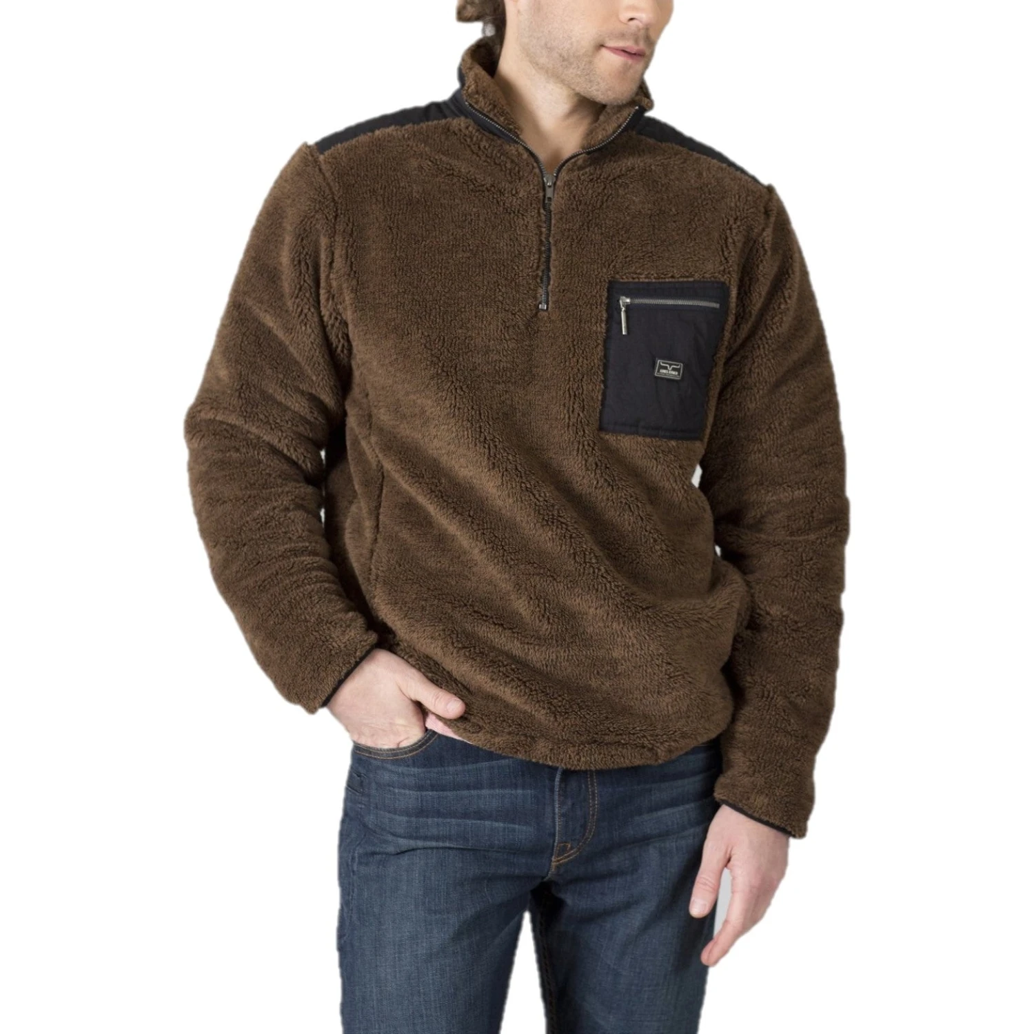 Kimes Ranch Men's Whiskey Mocha Brown Polar Fleece Sweater WHSKY-BRN 2 Kimes Ranch Men's Whiskey Mocha Brown Polar Fleece Sweater WHSKY-BRN