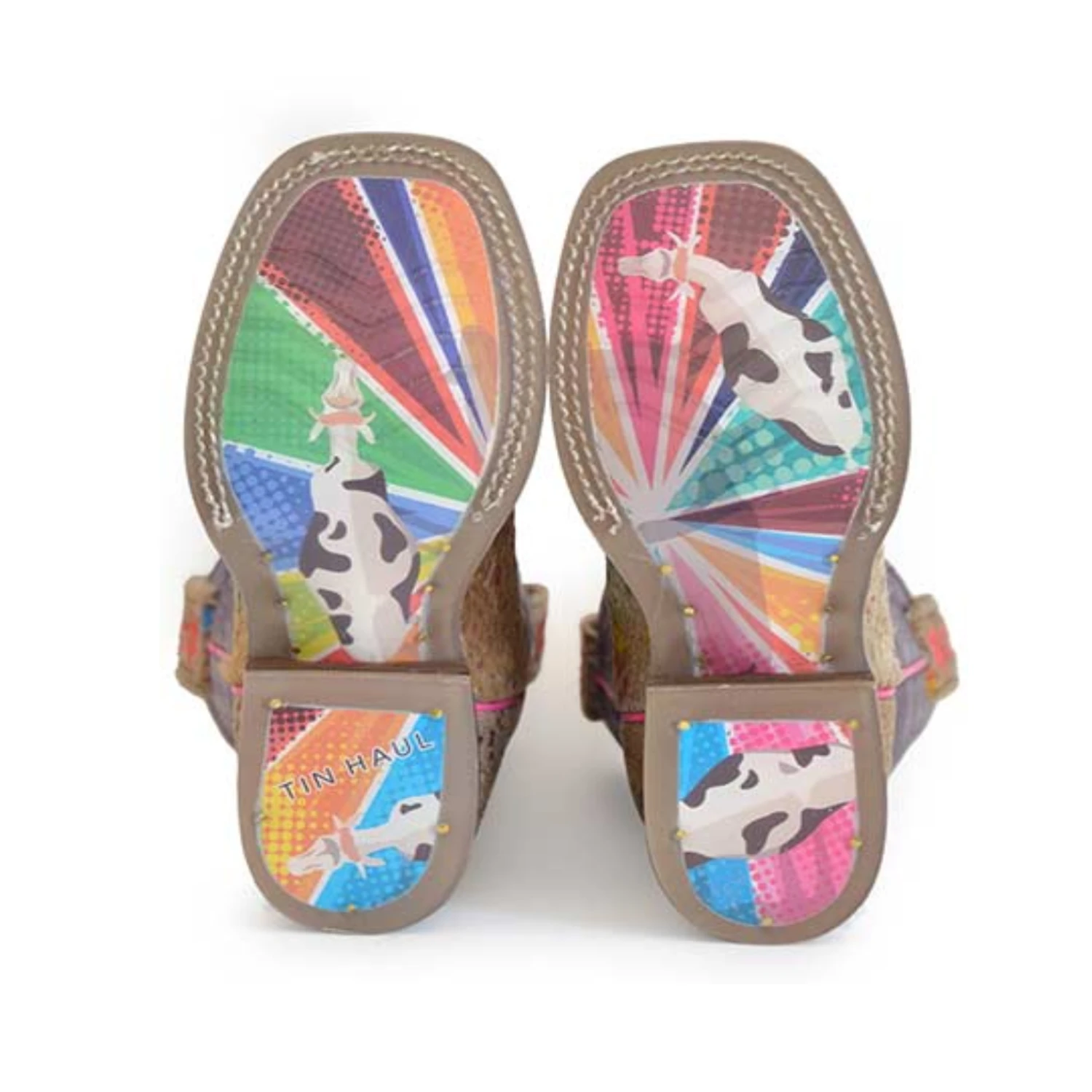 Roper Girl's Multicolored Hair On Square Toe Boots 14-119-0077-0873 5 Roper Girl's Multicolored Hair On Square Toe Boots 14-119-0077-0873 - Image 3